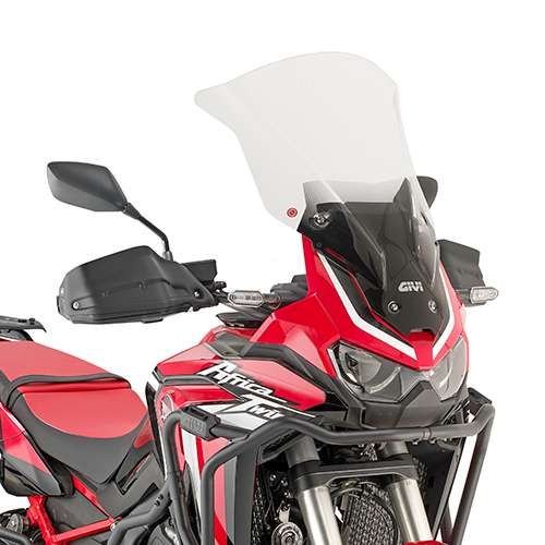 Givi Windschild D1179STG transparent, 440 mm x 450 mm, mit ABE38743 für Honda CRF1100L Africa Twin (20>22) (D1179STG)