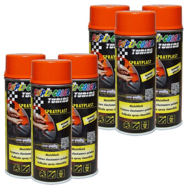 Duplicolor Sprayplast - Sprühfolie orange seidenglanz 6x 400 ml. (DU3880886_24061810092744)