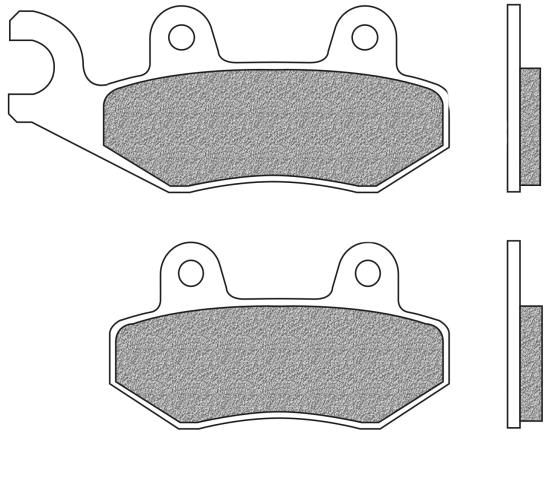Bremsbeläge vorne organische Version Typ FD.0122 für Cagiva, Husqvarna, Kawasaki KLX KX, Suzuki DR R (700122)