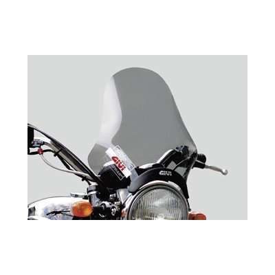 Givi Universal Windschild A210G, getönt, 365 mm x 350 mm, mit ABE für verschiedene Modelle (A210G)