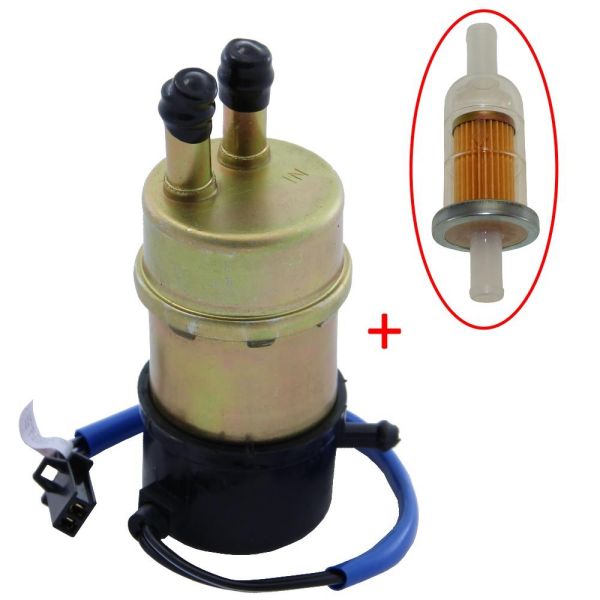 Benzinpumpe + Filter 10mm Kraftstoffpumpe 12V gerade Anschlüsse (166071)