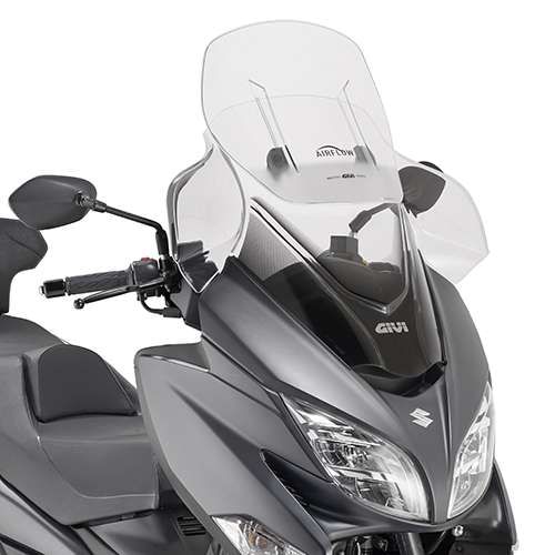 Givi Airflow Windschild AF3115G transparent, 650-770 x 670 mm (HxB) - für Suzuki Burgman 400 (17-23) mit ABE (AF3115G)