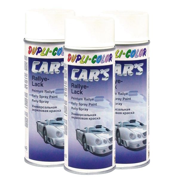 Duplicolor Car's Rallye Lack Lackspray weiß seidenmatt 3x 400 ml. (DU6522333_23071310102132)