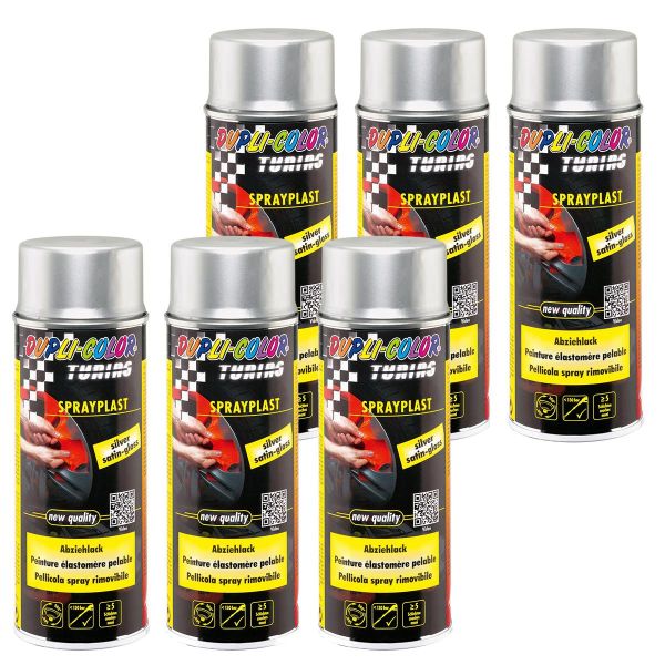 Duplicolor Sprayplast - Sprühfolie silber seidenglanz 6x 400 ml. (DU4333136_24061713431454)