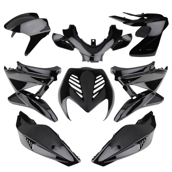 Verkleidungssatz schwarz Verkleidung Verkleidungsteile Set für Yamaha Aerox MBK Nitro YQ50 (104495)