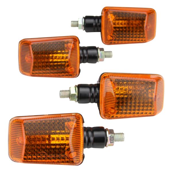 Blinker Set orange vorne + hinten mit E-Nummer für Roller Motorrad Quad ATV (1620734)