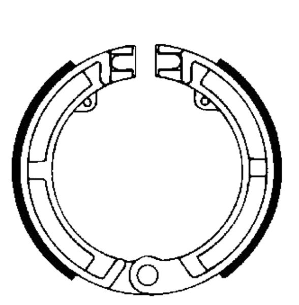 Bremsbacken für Trommelbremse EBC ohne Federn Typ V905 (681119)