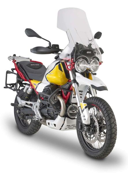 Givi Winschild D8203STG - transparent, 528 mm x 460 mm mit ABE für Moto Guzzi V85 TT (19>22) (D8203STG)