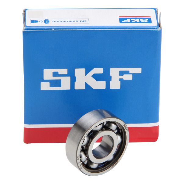 SKF Kugellager 6000 C3 10x26x8 mm - Hochwertiges Rillenkugellager für Motorräder, Motorroller & Mopeds (6000C3)